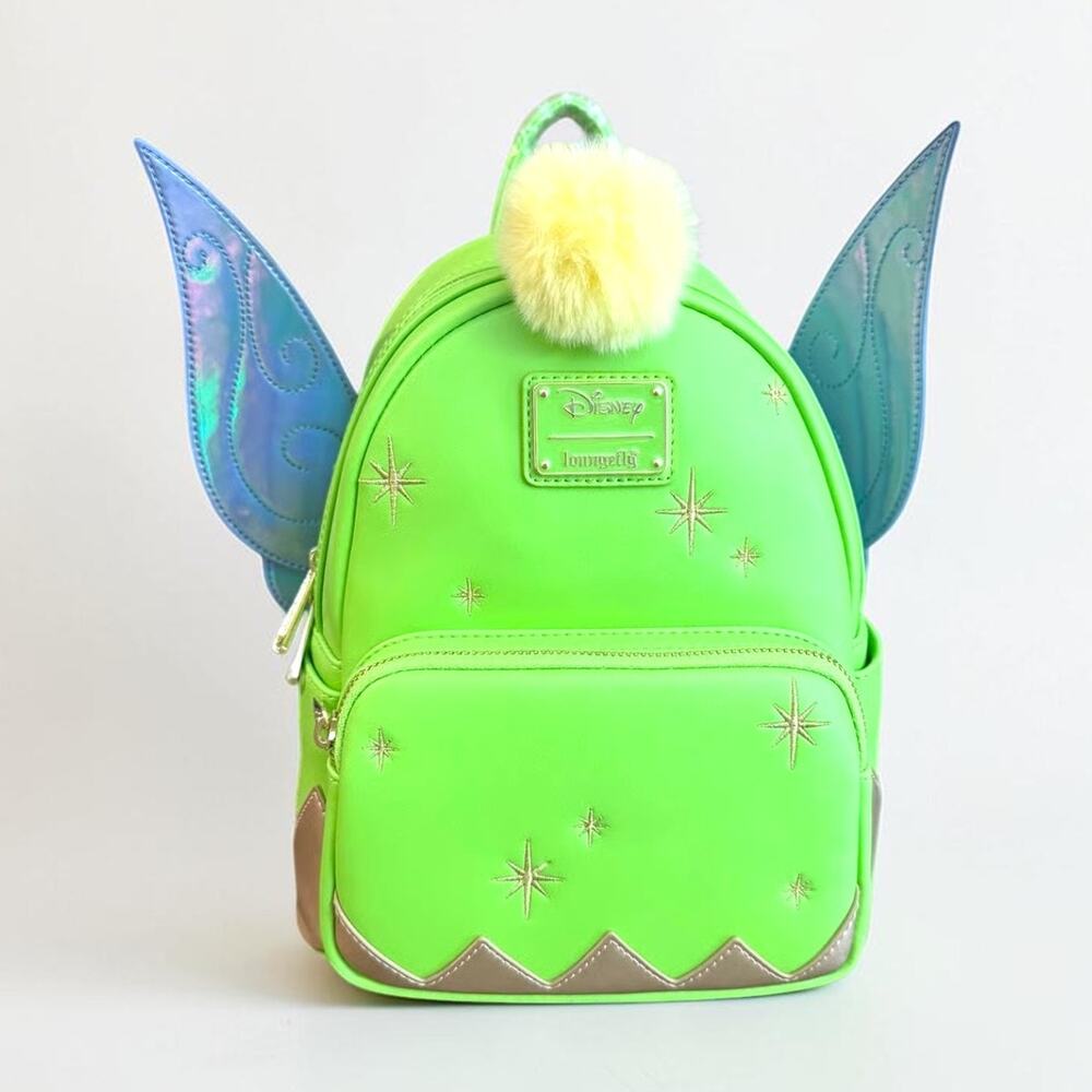 Loungefly Disney Tinkerbell Mini Backpack Iridescent Wings NWT Peter Pan Fairy